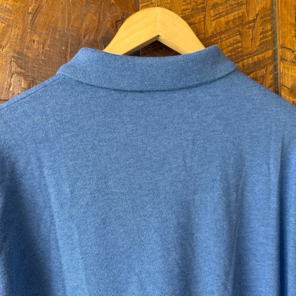 Polo Ralph Lauren Long Sleeve Polo Mens XL Blue Classic Fit Cotton Mesh NWT